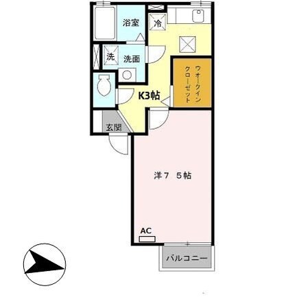 白樺ハイツの物件間取画像